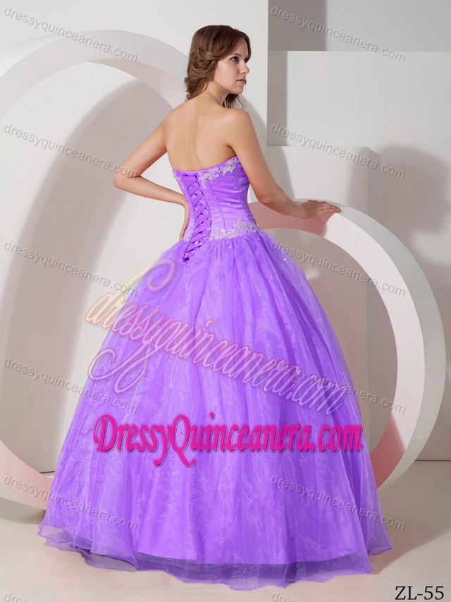 Beautiful Satin and Organza Quinceanera Gowns with Appliques and Beading