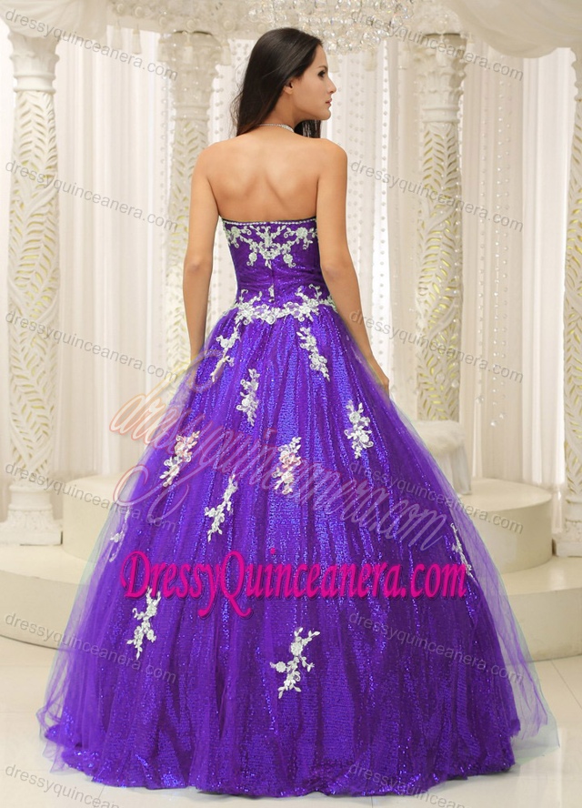 Wonderful Tulle Appliqued Quinceanera Gown Dresses with Appliques