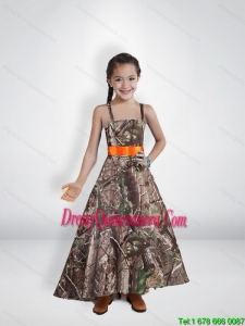 Comfortable Princess Straps Camo Little Girl Pageant Dreses