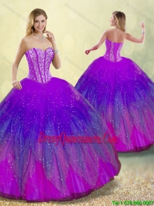 New Arrivals 2016 Sweetheart Detachable Quinceanera Gowns with Brush Train