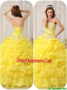 New Style Strapless Beading and Ruffles Quinceanera Dresses