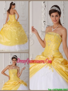 Elegant Appliques Quinceanera Dresses with Hand Made Flower