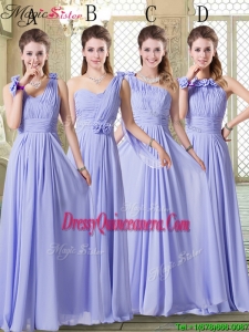 Beautiful Empire Floor Length Dama Dresses in Lavender