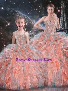 Gorgeous Ball Gown Princesita With Quinceanera Dresses with Beading and Ruffles for Fall