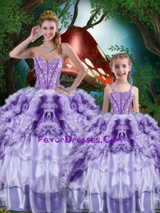 Luxurious Ball Gown Beading and Ruffles Princesita With Quinceanera Dresses for 2016