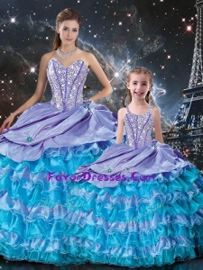 New Arrivals Ball Gown Beading and Ruffled Layers Princesita With Quinceanera Dresses