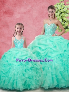 Spring Classical Ball Gown Pick Ups Princesita With Quinceanera Dresses in Apple Green