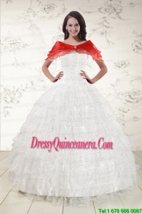 Pretty Ball Gown Formal Quinceanera Dresses with Sequins and Ruffles