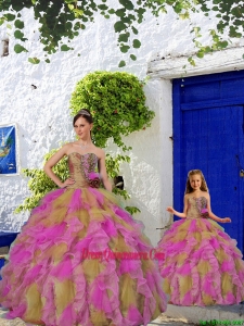 2015 Discount Multi Color Princesita Dress with Beading and Ruffles