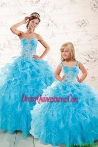 Aqua Blue Ball Gown Sweetheart Beading Princesita Dresses