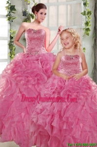 Perfect Beading and Ruffles Ball Gown 2015 Princesita Dress