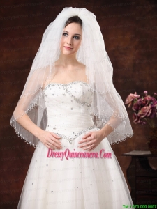 2012 Inspired 4 Layers White Bridal Veil On Sale