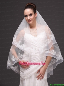 Fashion Best Wedding Veils With Appliques Hot Saling