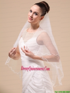 Royal Discount Tulle Ribbon Edge Bridal Veil For Wedding