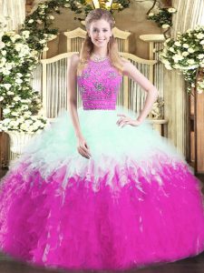Latest Floor Length Ball Gowns Sleeveless Multi-color Vestidos de Quinceanera Zipper