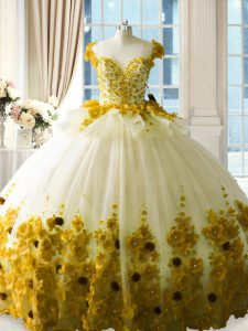 Brush Train Ball Gowns Quinceanera Gown Olive Green Scoop Tulle Sleeveless Zipper