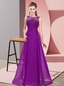 Custom Designed Sleeveless Beading and Appliques Zipper Quinceanera Dama Dress