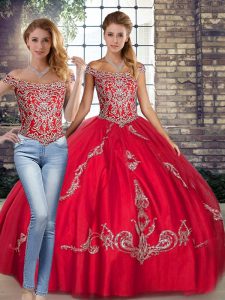Sleeveless Beading and Embroidery Lace Up Sweet 16 Quinceanera Dress