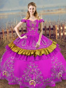Custom Made Purple Sleeveless Organza Lace Up Quince Ball Gowns for Sweet 16 and Quinceanera