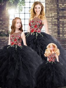 Best Selling Black Sleeveless Zipper Sweet 16 Dresses for Military Ball and Sweet 16 and Quinceanera