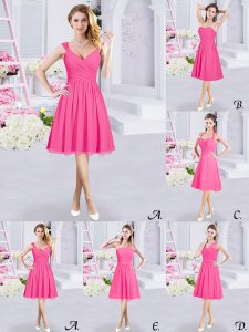 Modest Hot Pink Straps Zipper Lace and Ruching and Belt Court Dresses for Sweet 16 Sleeveless