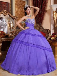 Ball Gown Sweetheart Sweet Sixteen Quinceanera Dress with Appliques and Layers